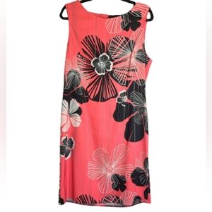 Connected Retro Style Foral Sheath Dress Size 16